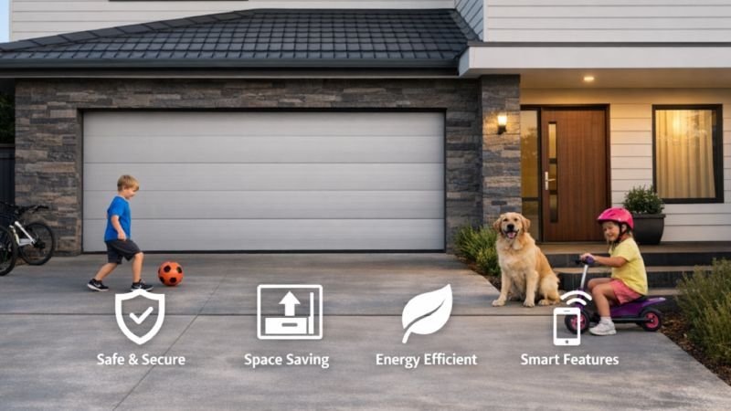 Windsor sectional garage doors for families